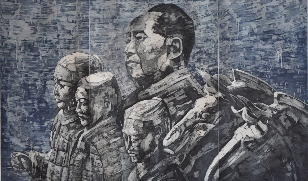 Mao with Terracotta Army Marching